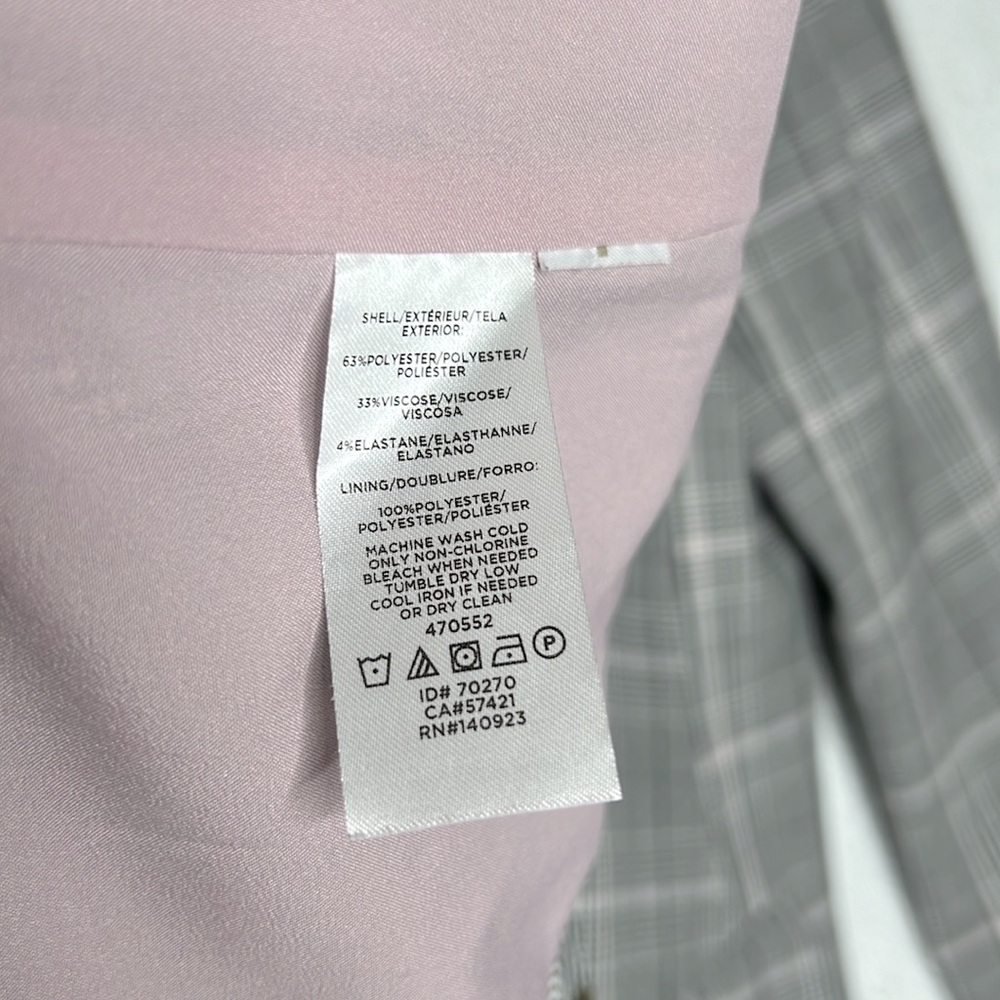 LOFT Gray Plaid Single-Button Blazer - Picture 6 of 7